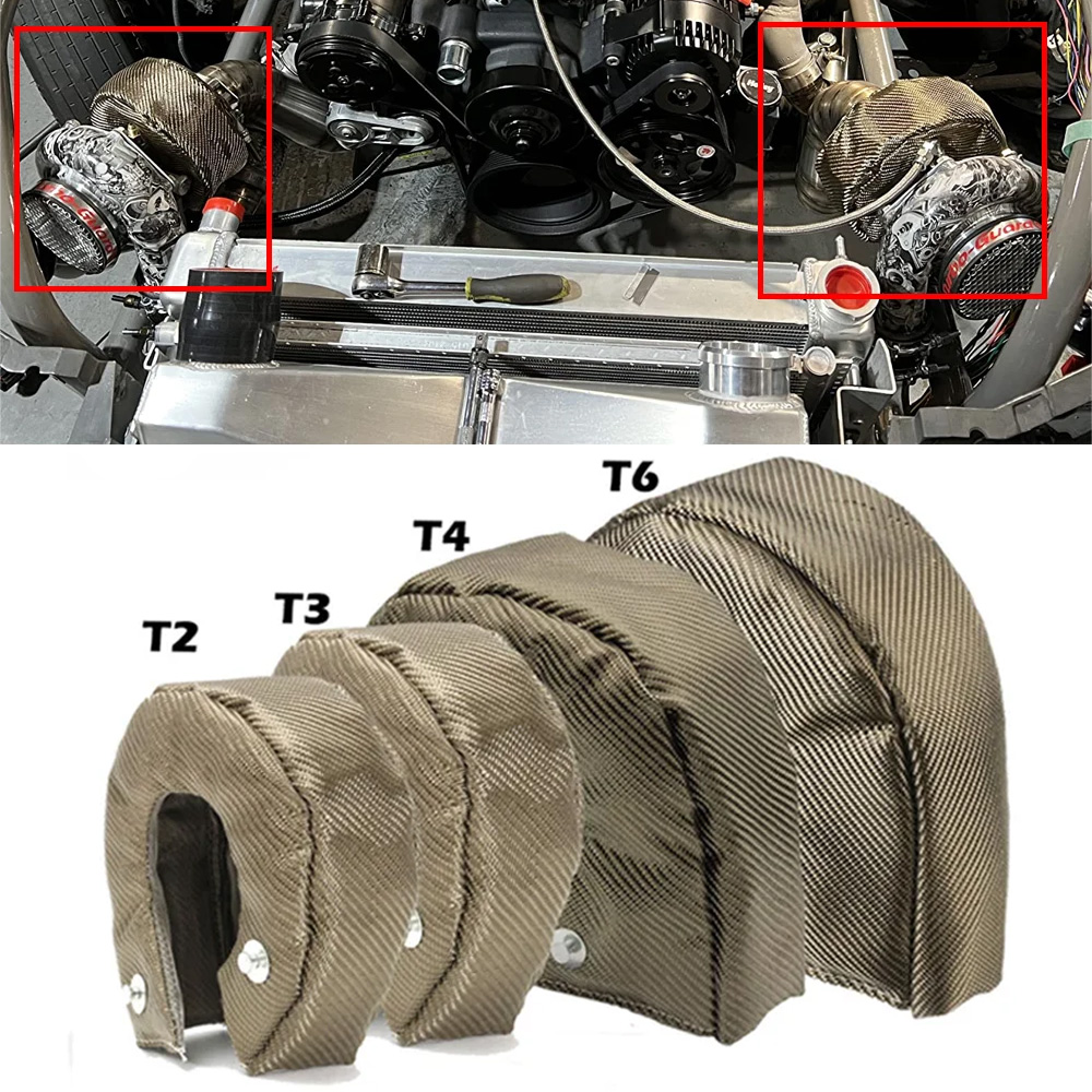 Turbo Heat Shield Blanket Titanium T3 T4 - Capa de proteção térmica para turbocompressor