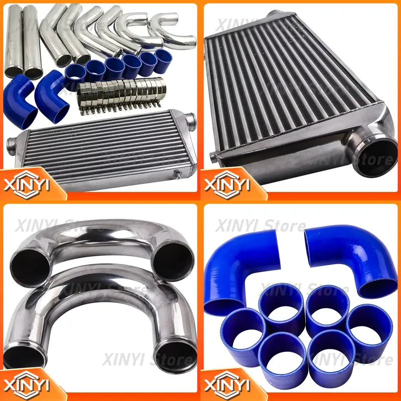 Intercooler Piping Kit Aluminum 2.5 Inch - Intercooler de Alumínio para Turbo 600x300x76mm