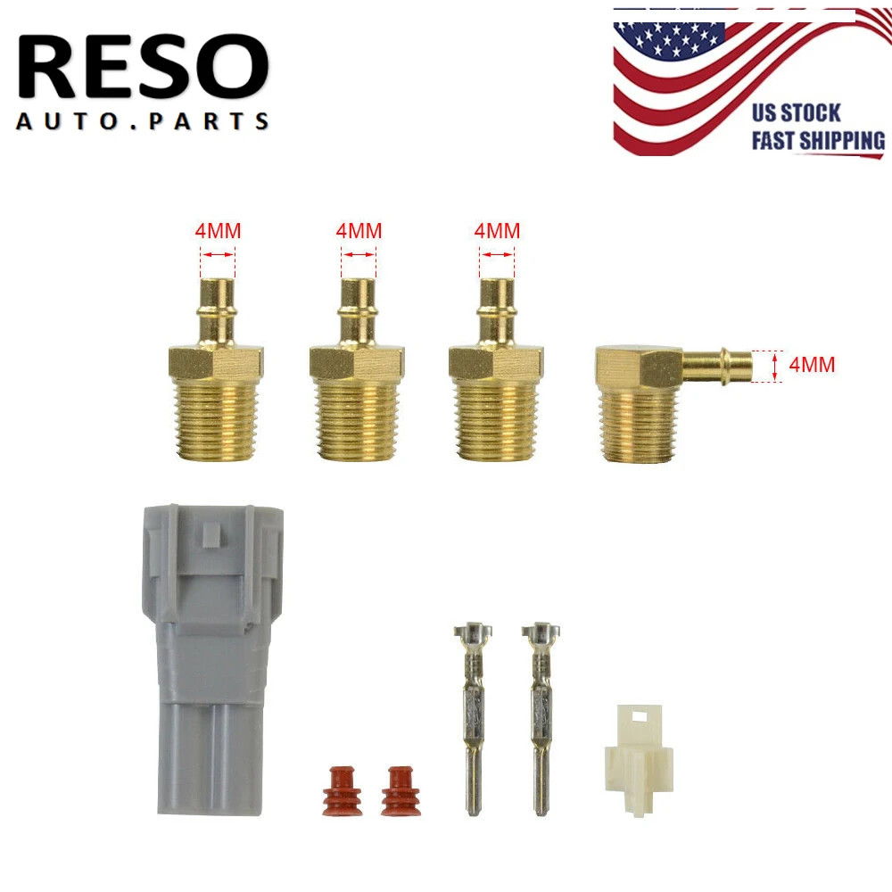 Electronic Boost Control Solenoid Valve 3 Port - RESO-Conectores para kit de válvula solenóide
