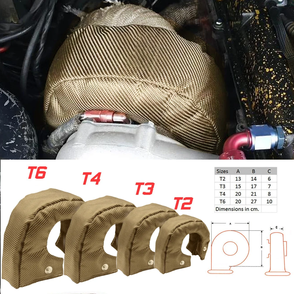 Turbo Heat Shield Blanket Titanium T3 T4 - Camadas duplas Fiberglass Turbo cobertor, barreira