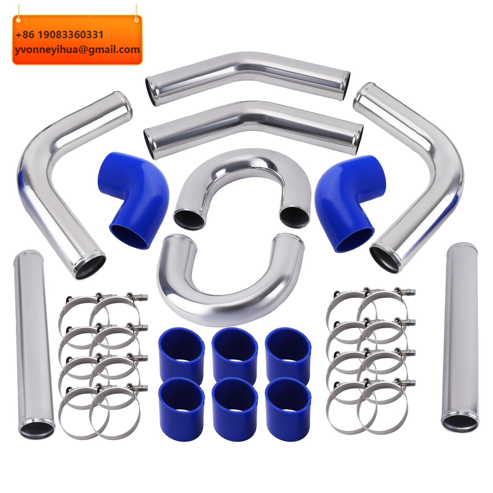 Intercooler Piping Kit Aluminum 2.5 Inch - Kit de Tubos de Intercooler Turbo