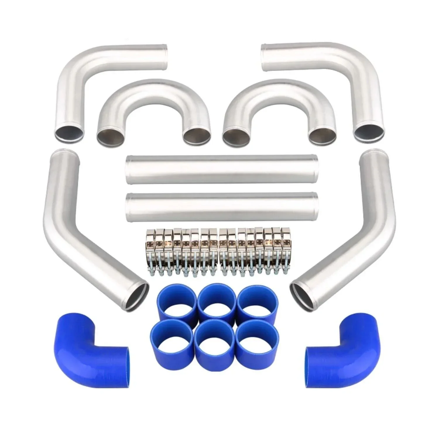 Intercooler Piping Kit Aluminum 2.5 Inch - KIT DE PUBO INTERCOLER TURBO DE