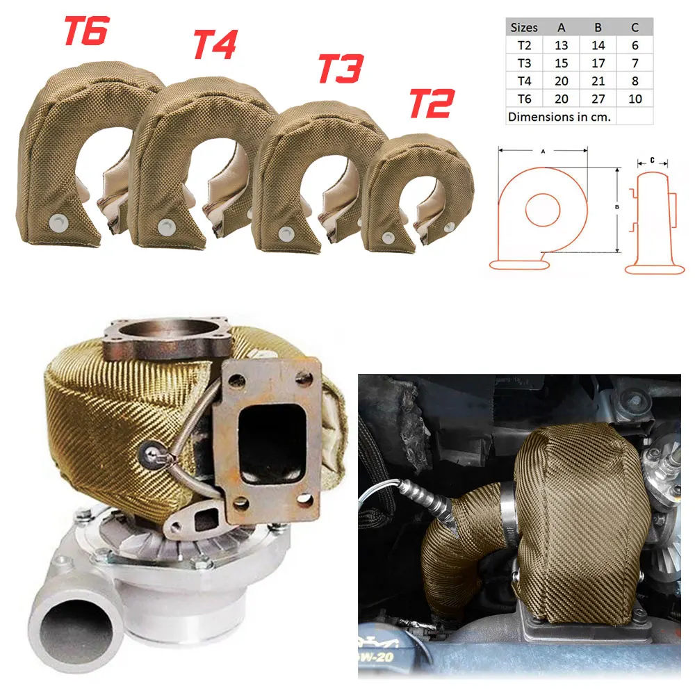Turbo Heat Shield Blanket Titanium T3 T4 - Manta Térmica de Titânio para Turbo