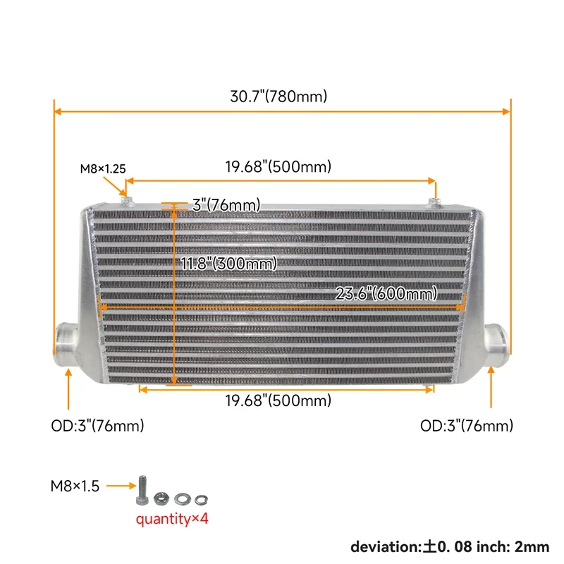 Front Mount Intercooler Universal Bar Plate - Kit Turbo Universal com Intercooler de