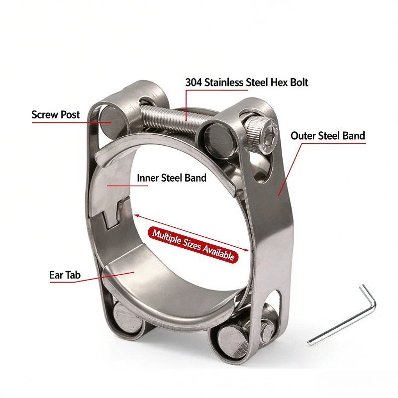 Abraçadeira de mangueira tipo  - T-Bolt Hose Clamps Stainless Steel Turbo avaliação e preço