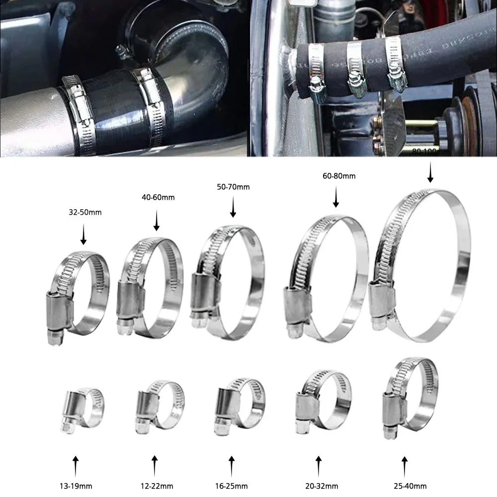 Kit Universal de Abraçadeiras  - T-Bolt Hose Clamps Stainless Steel Turbo avaliação e preço