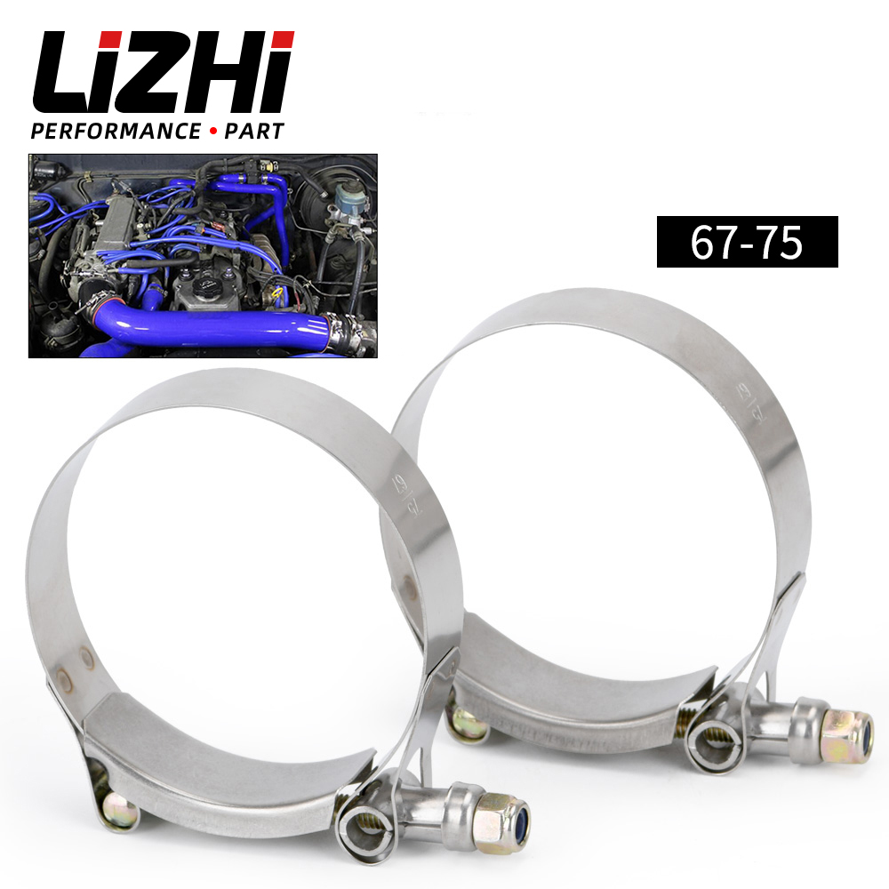 LIZHI - (2 PÇS/LOTE) Braçadeir - T-Bolt Hose Clamps Stainless Steel Turbo avaliação e preço