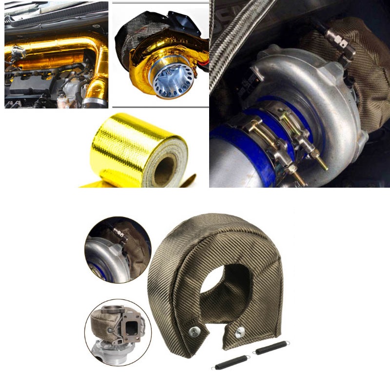 Para T25 T3 T4 T6 Cobertura Té - Turbo Heat Shield Blanket Titanium T3 T4 avaliação e preço