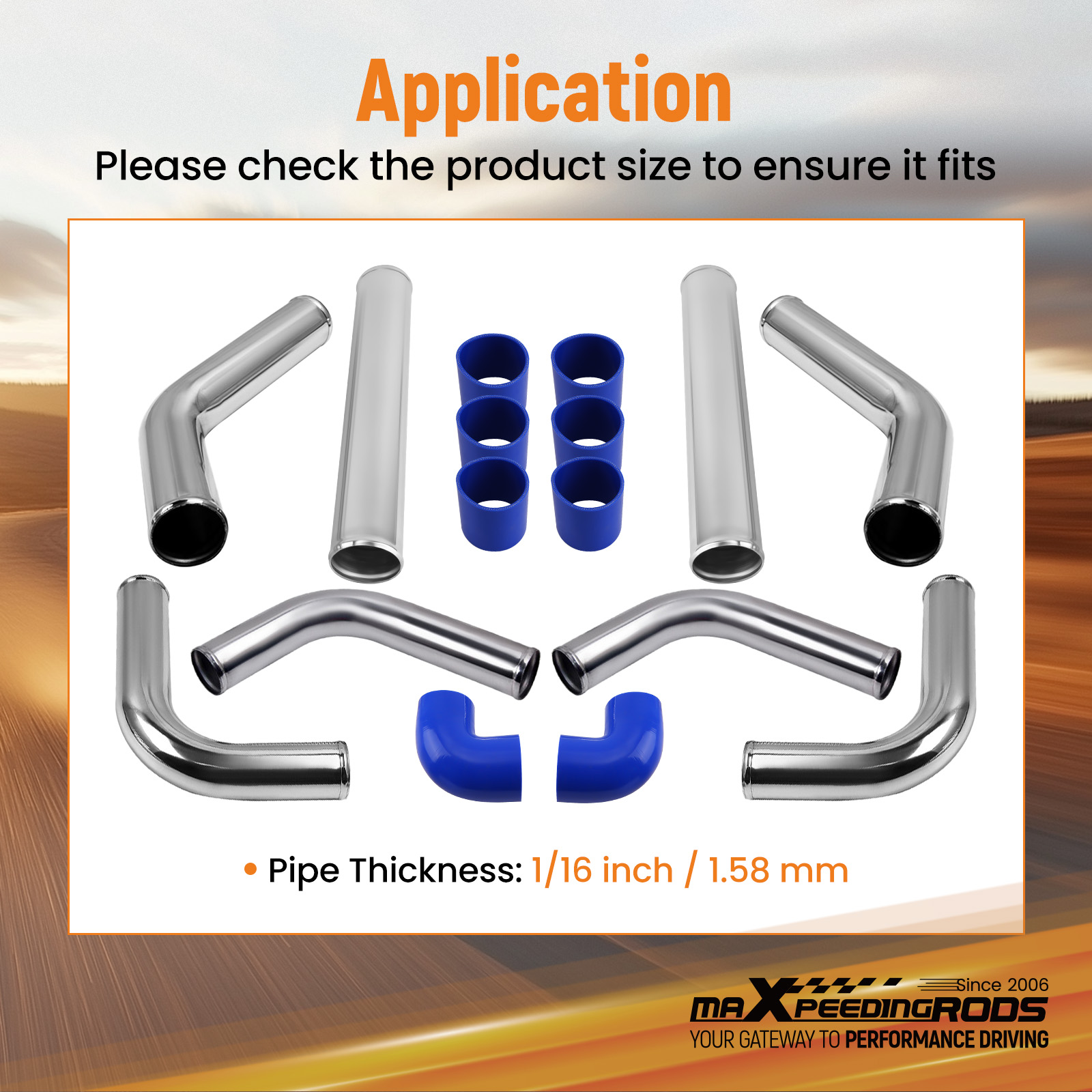 Kit de Tubos de Alumínio Polid - Intercooler Piping Kit Aluminum 2.5 Inch avaliação e preço
