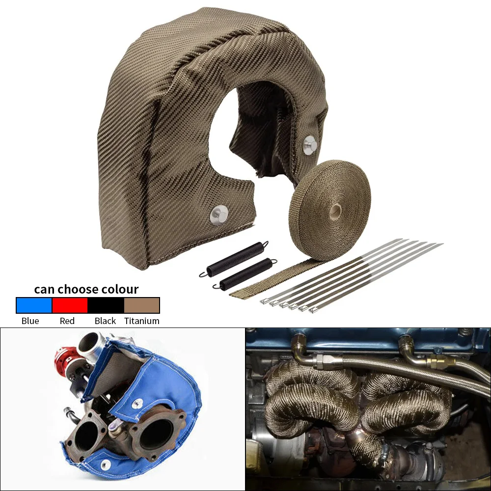 T25 t3 t4 t6 carro titânio tur - Turbo Heat Shield Blanket Titanium T3 T4 avaliação e preço